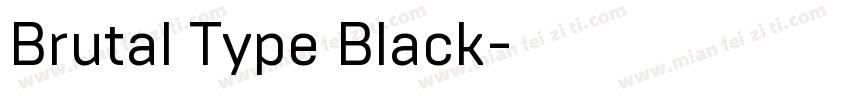 Brutal Type Black字体转换